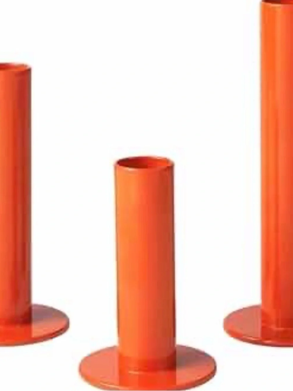IKEA Orange Taper Candle Holders - Set of 3 New in box